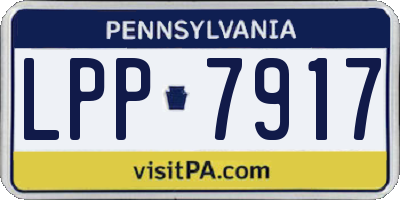 PA license plate LPP7917