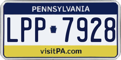 PA license plate LPP7928