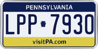 PA license plate LPP7930