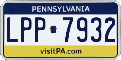 PA license plate LPP7932