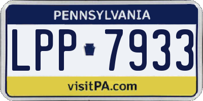 PA license plate LPP7933