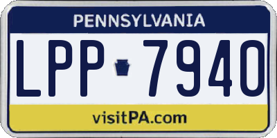 PA license plate LPP7940