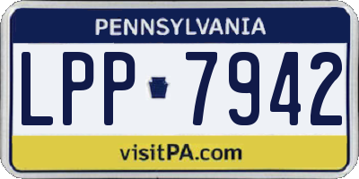 PA license plate LPP7942