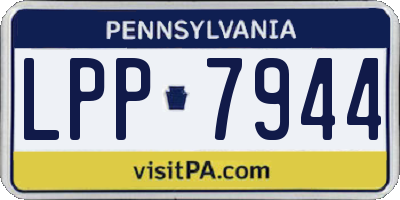 PA license plate LPP7944