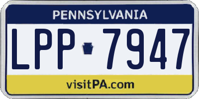 PA license plate LPP7947