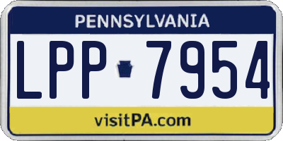 PA license plate LPP7954