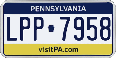 PA license plate LPP7958