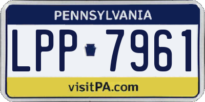 PA license plate LPP7961
