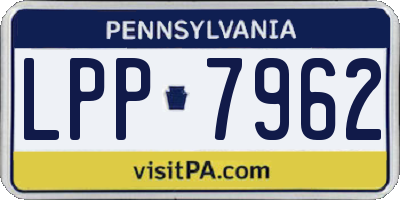 PA license plate LPP7962