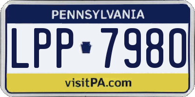 PA license plate LPP7980
