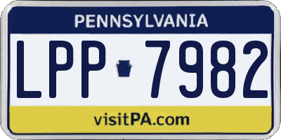 PA license plate LPP7982