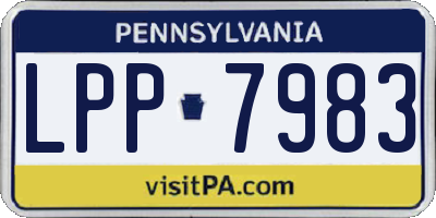 PA license plate LPP7983