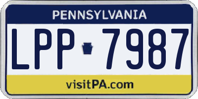 PA license plate LPP7987