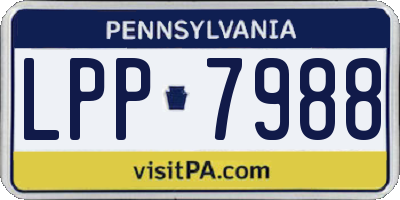 PA license plate LPP7988