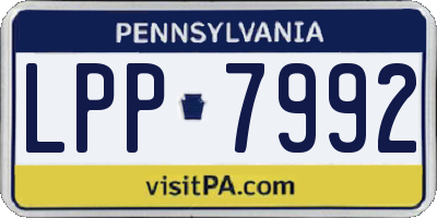 PA license plate LPP7992