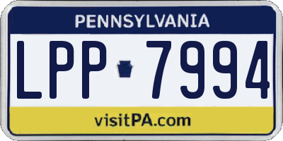 PA license plate LPP7994