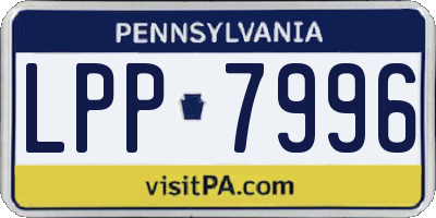 PA license plate LPP7996