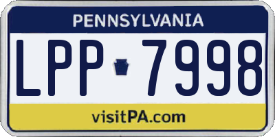 PA license plate LPP7998