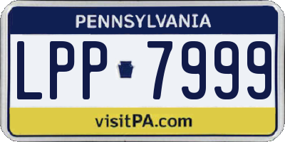PA license plate LPP7999