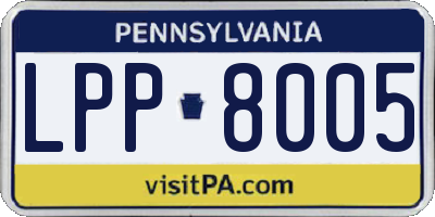 PA license plate LPP8005