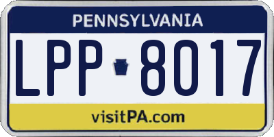 PA license plate LPP8017
