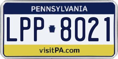 PA license plate LPP8021