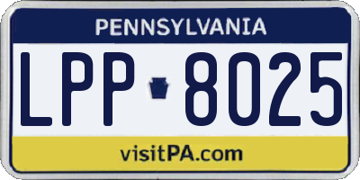 PA license plate LPP8025
