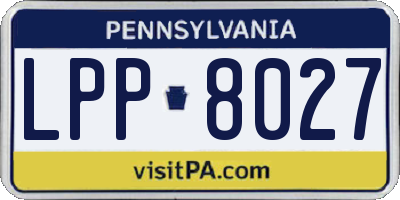 PA license plate LPP8027