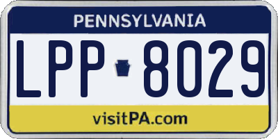 PA license plate LPP8029