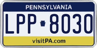 PA license plate LPP8030