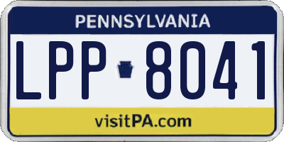 PA license plate LPP8041