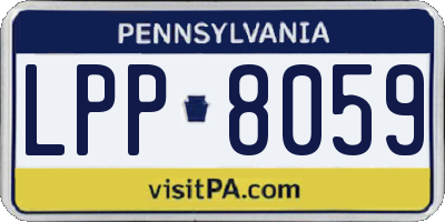 PA license plate LPP8059