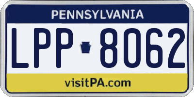 PA license plate LPP8062