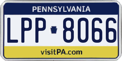 PA license plate LPP8066