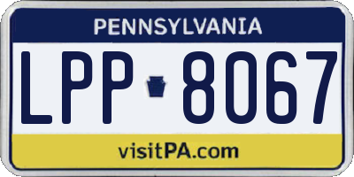 PA license plate LPP8067