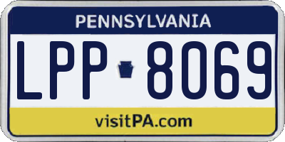 PA license plate LPP8069