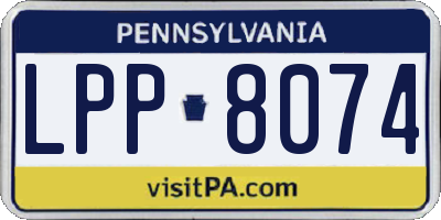 PA license plate LPP8074