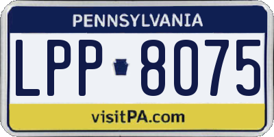 PA license plate LPP8075