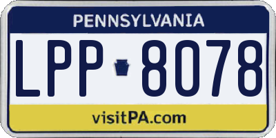 PA license plate LPP8078