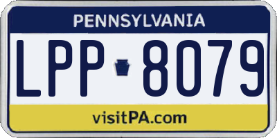 PA license plate LPP8079