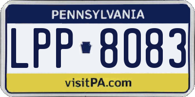 PA license plate LPP8083