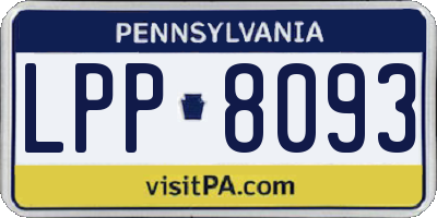 PA license plate LPP8093
