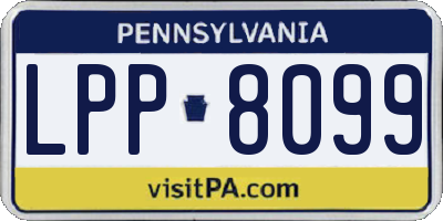 PA license plate LPP8099
