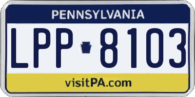 PA license plate LPP8103
