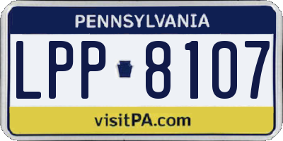 PA license plate LPP8107