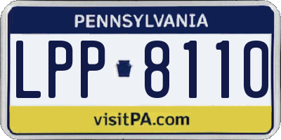 PA license plate LPP8110