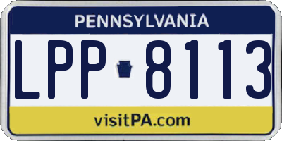 PA license plate LPP8113
