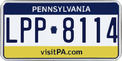 PA license plate LPP8114
