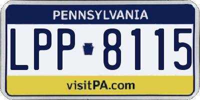 PA license plate LPP8115