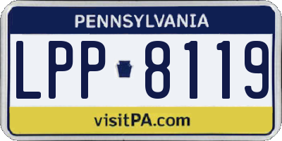 PA license plate LPP8119